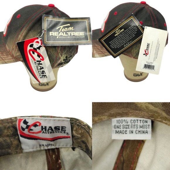 Chase Authentics Team Realtree Dale Jr 8 NASCAR Camo Strapback Cap Hat Trucker - Picture 8 of 13
